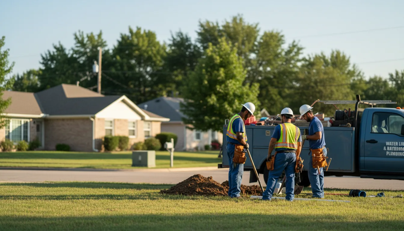 Residential water line and bathroom plumbing service in Manson, IA